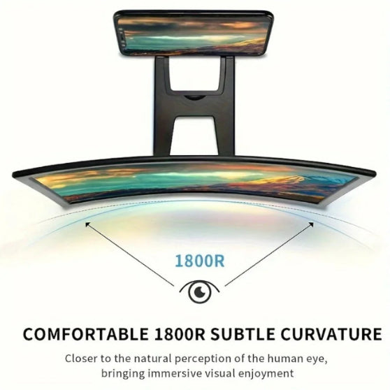 12-inch Curved Phone Screen Magnifier Movie Video Amplifier Holder